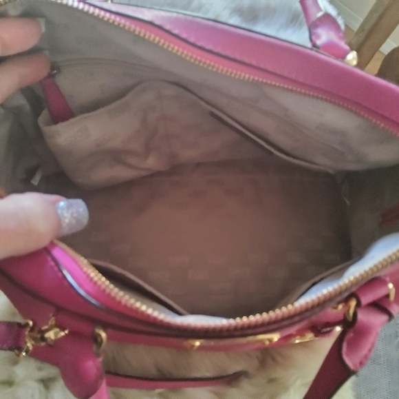 Michael Kors Large Saffiano Satchel Color Fuschia Beyond EUC - Picture 4 of 16